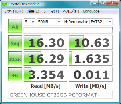 cftest-gh-pc フォーマットは初期状態