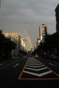 rainbow ほんとは完全なループになっていて、さらにそれがダブルになっているという素晴らしい虹でした。